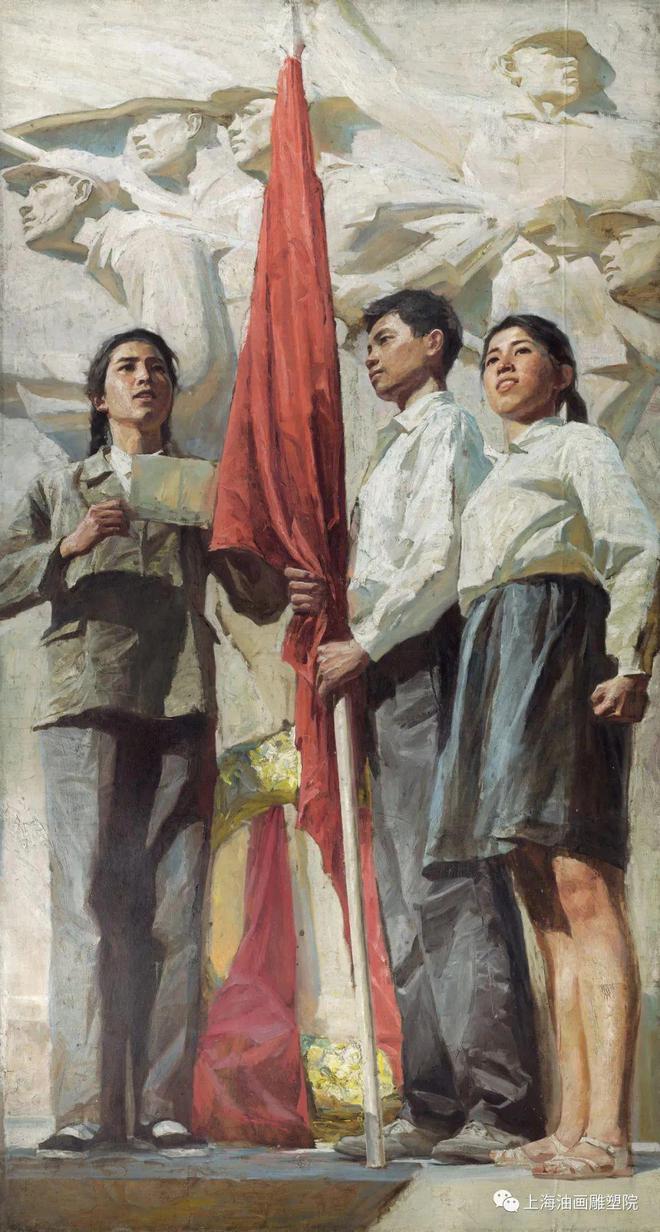 陈逸飞《红旗之一》《红旗之二》——独特的巨幅系列组画