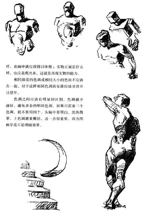 伯里曼《人体结构绘画教学》—— 体块关系与调子
