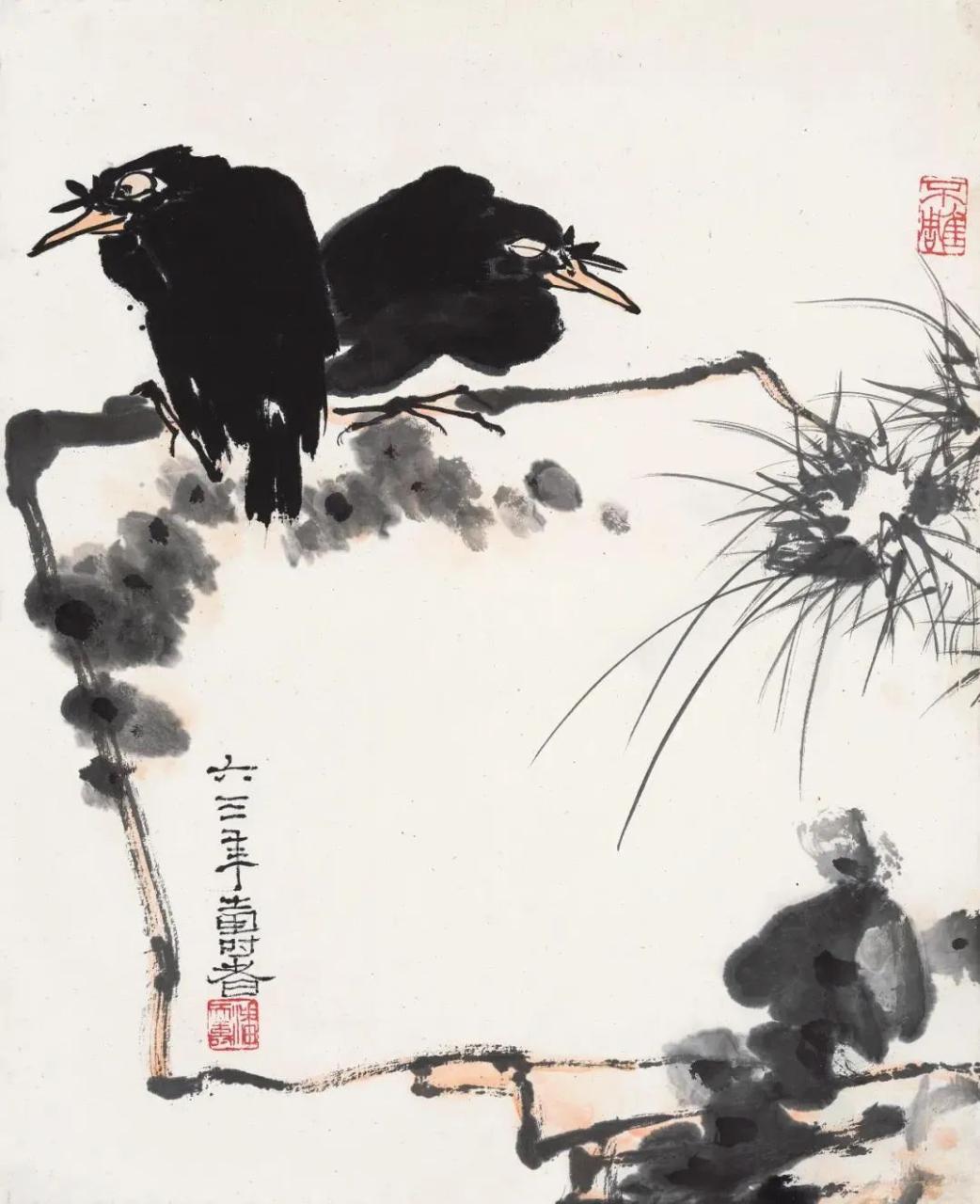 向潘天寿大师学构图，绝了！