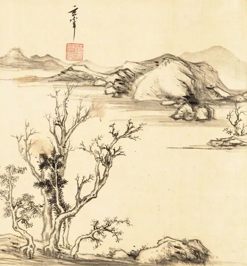 董其昌《平湖远岫》