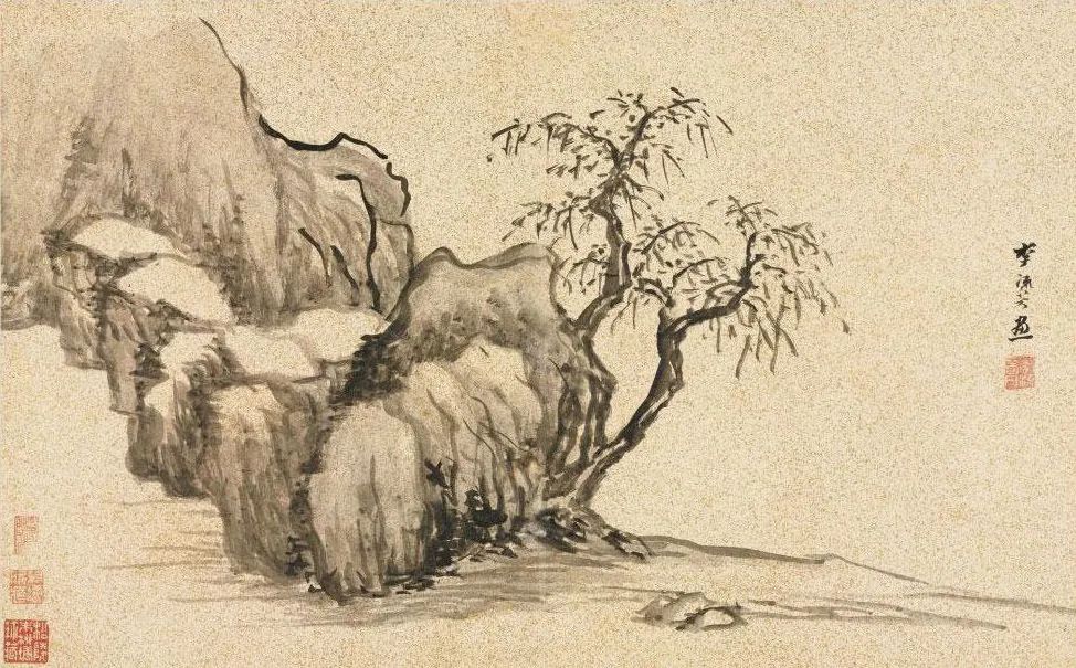 李流芳《江山萧木图》