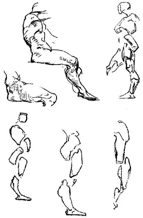 伯里曼《人体结构绘画教学》——体块穿插与扭动关系