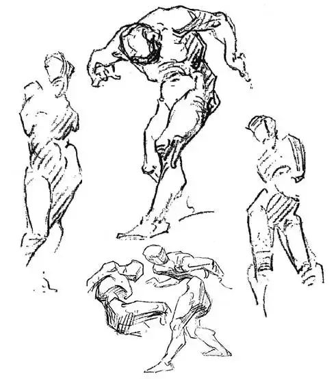 伯里曼《人体结构绘画教学》——体块穿插与扭动关系