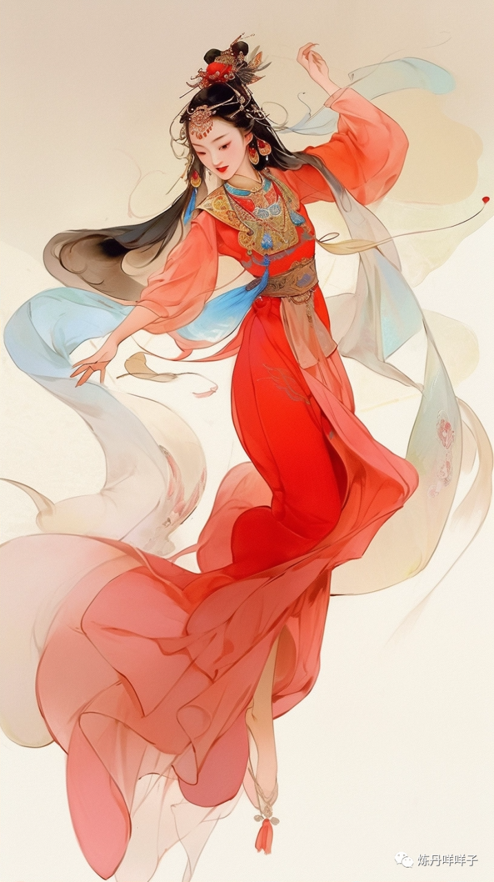 敦煌飞天召唤——midjourney分支选择二次元AI绘画模型niji journey