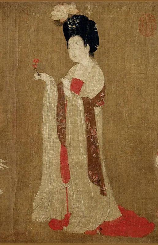 周昉《簪花仕女图》-美术100 周昉《簪花仕女图》