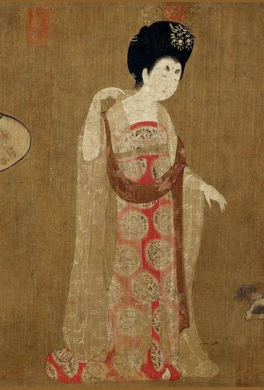 周昉《簪花仕女图》-美术100 周昉《簪花仕女图》