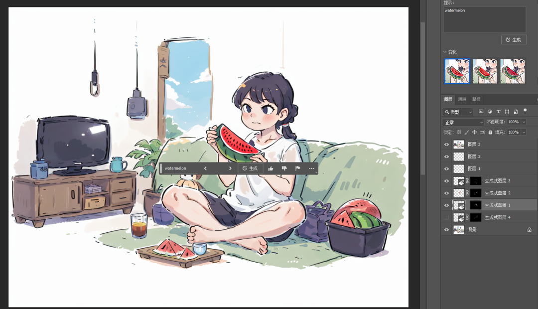 Stable Diffusion 简笔水彩风格插画生成教程